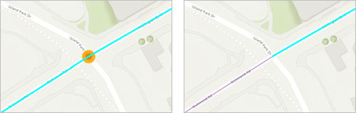 Split a line at one point to create two lines